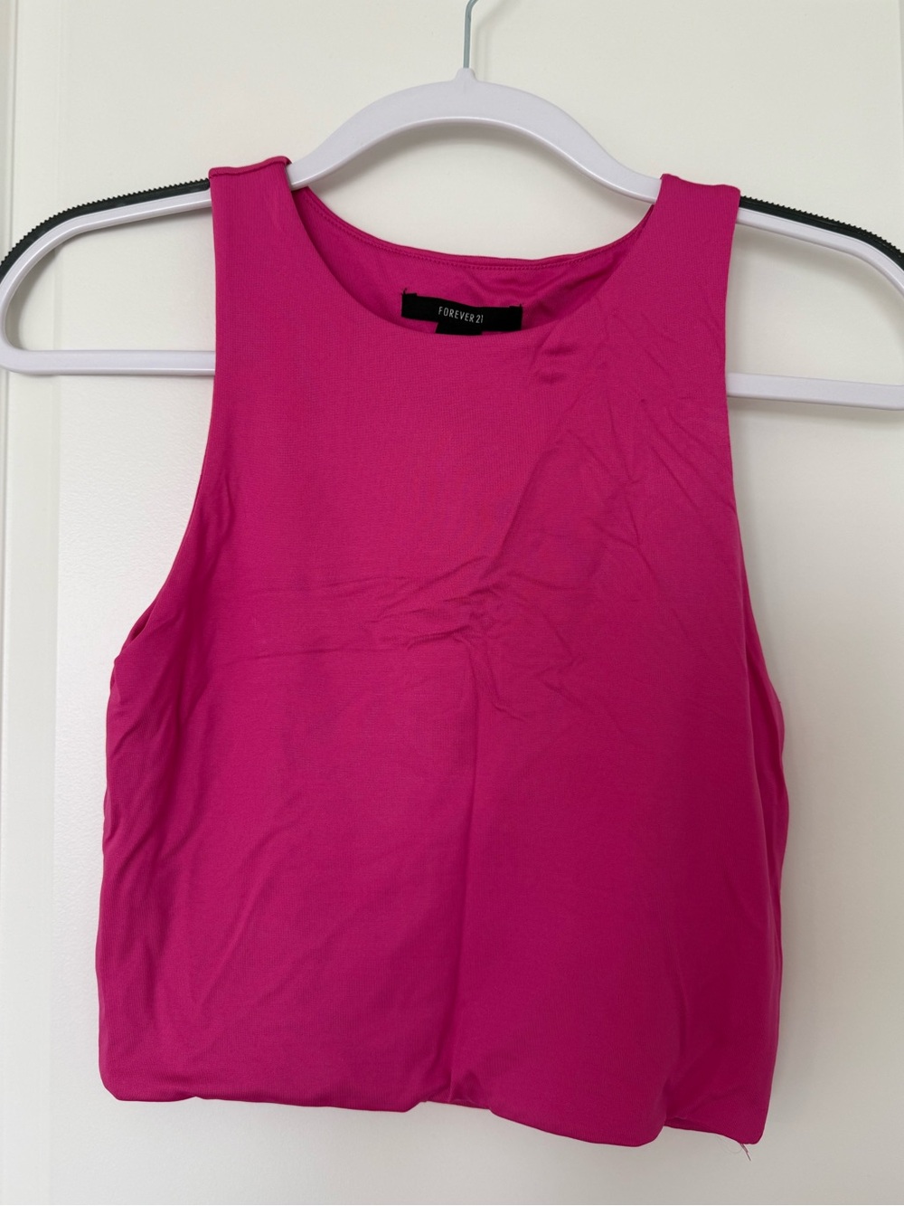 Forever 21 Hot Pink Sleeveless Cropped Tank